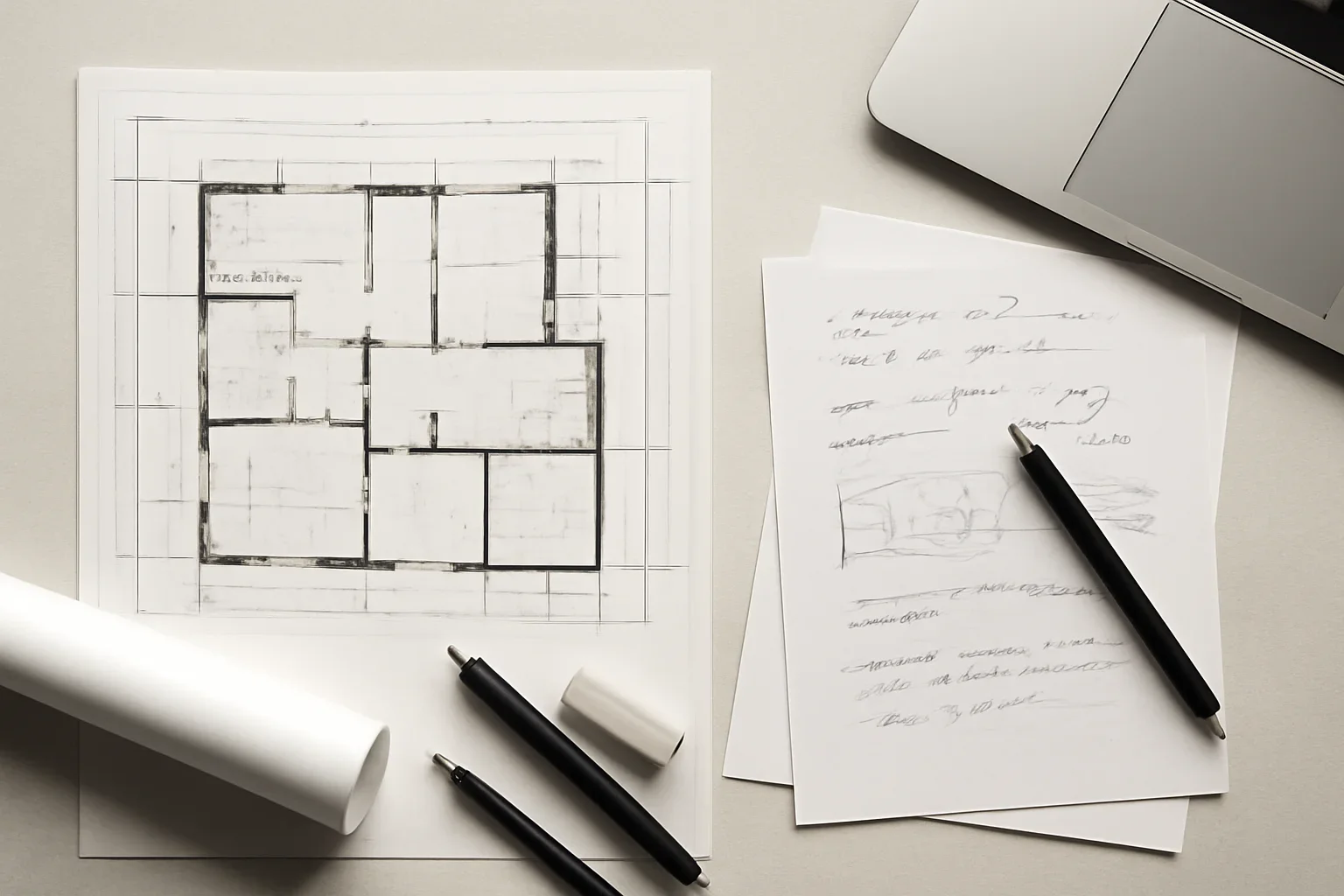 Alternative to a Traditional General Contractor comparison visual with plans and notes