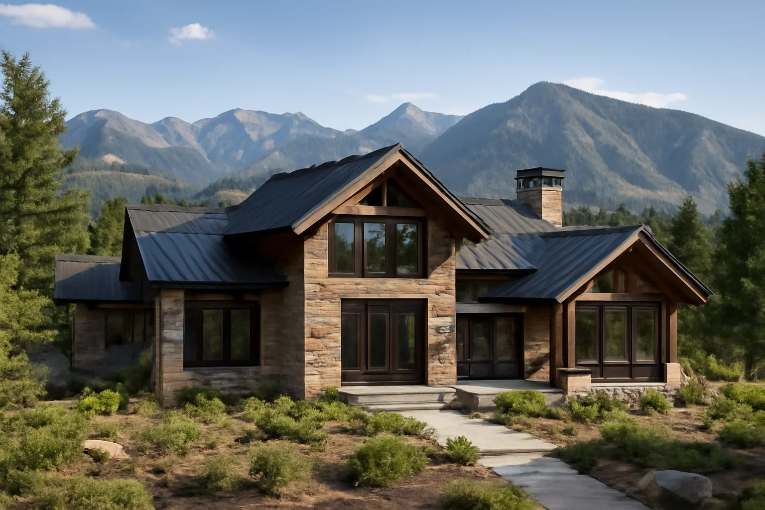 Best Mountain Home Design-Build Firm hero image with refined architecture