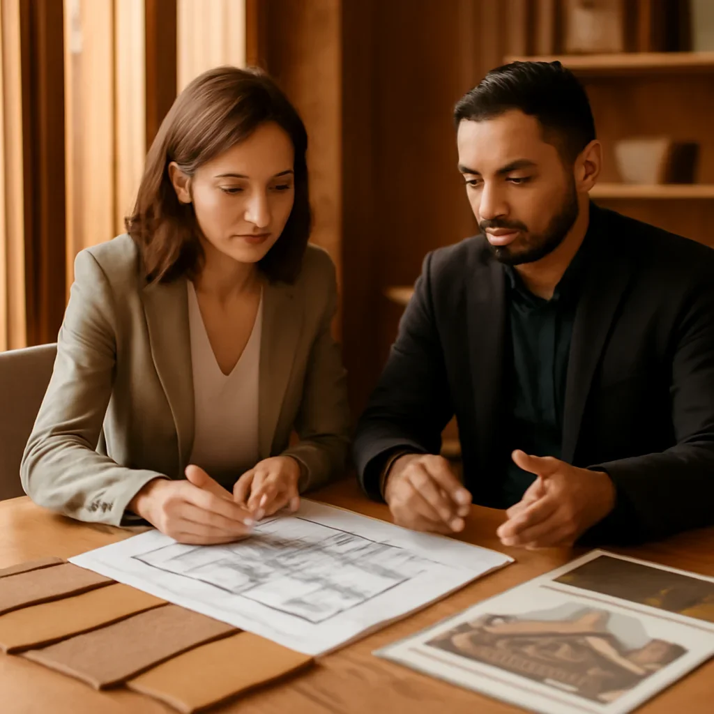 Architectural consultation image tied to guest house design