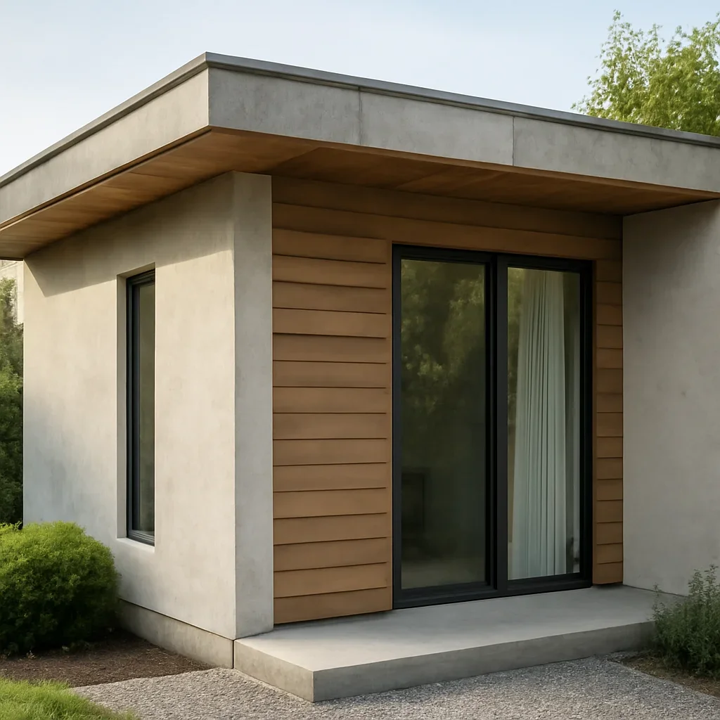 Guest House Design detail image with architecture and material texture