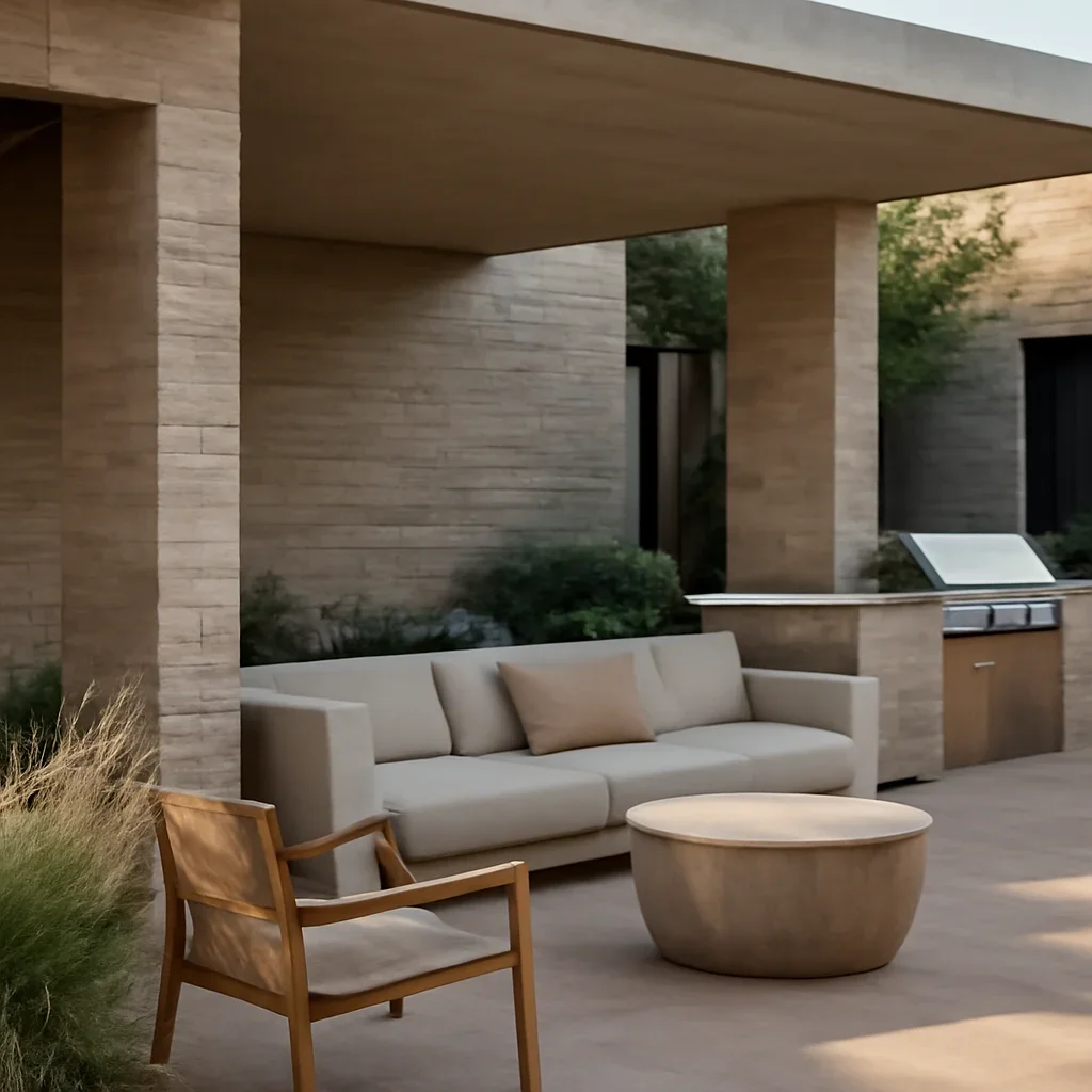 Outdoor Living detail image with architecture and material texture