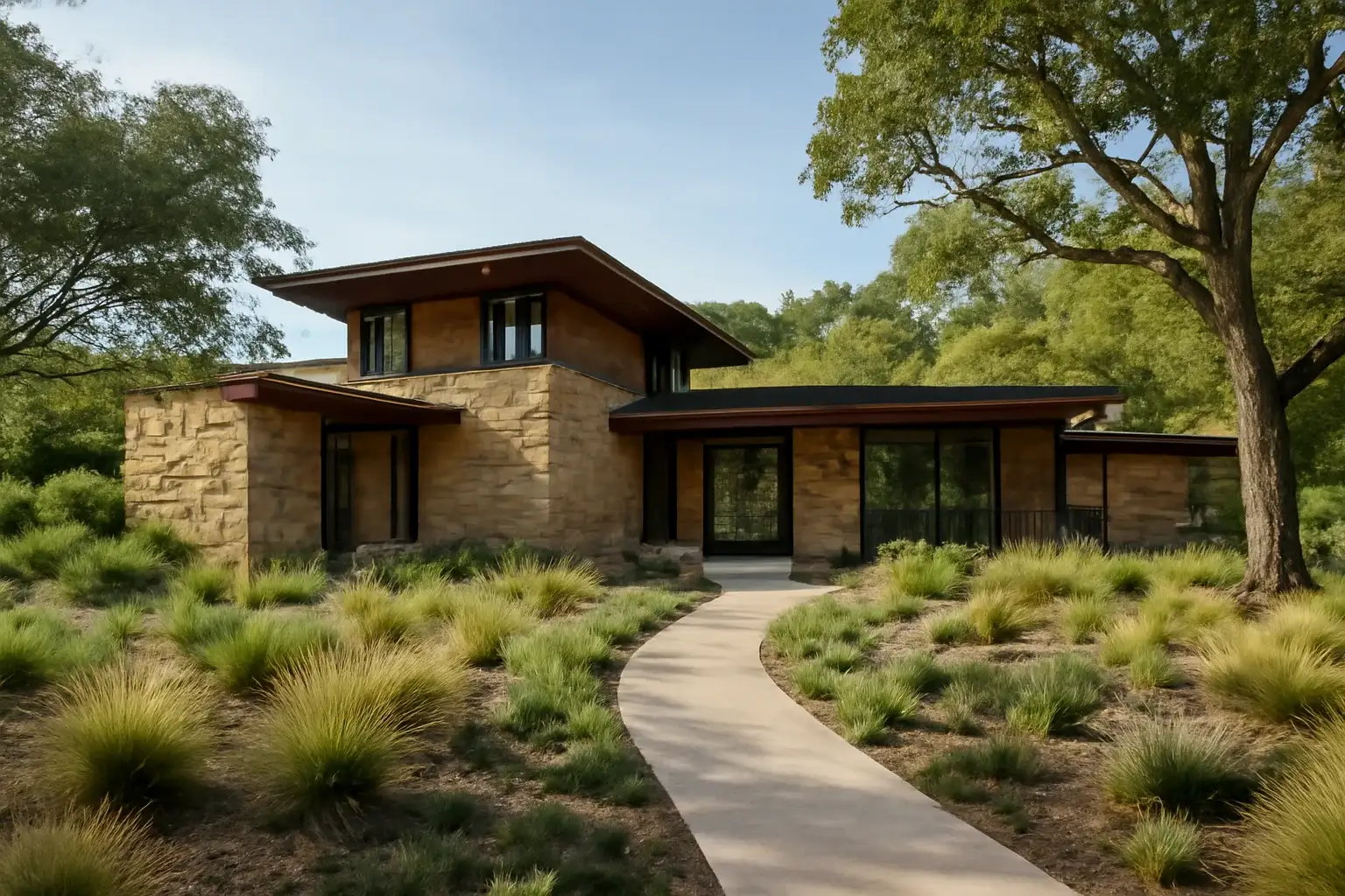 Place-Based Architecture shown through refined custom residence and landscape