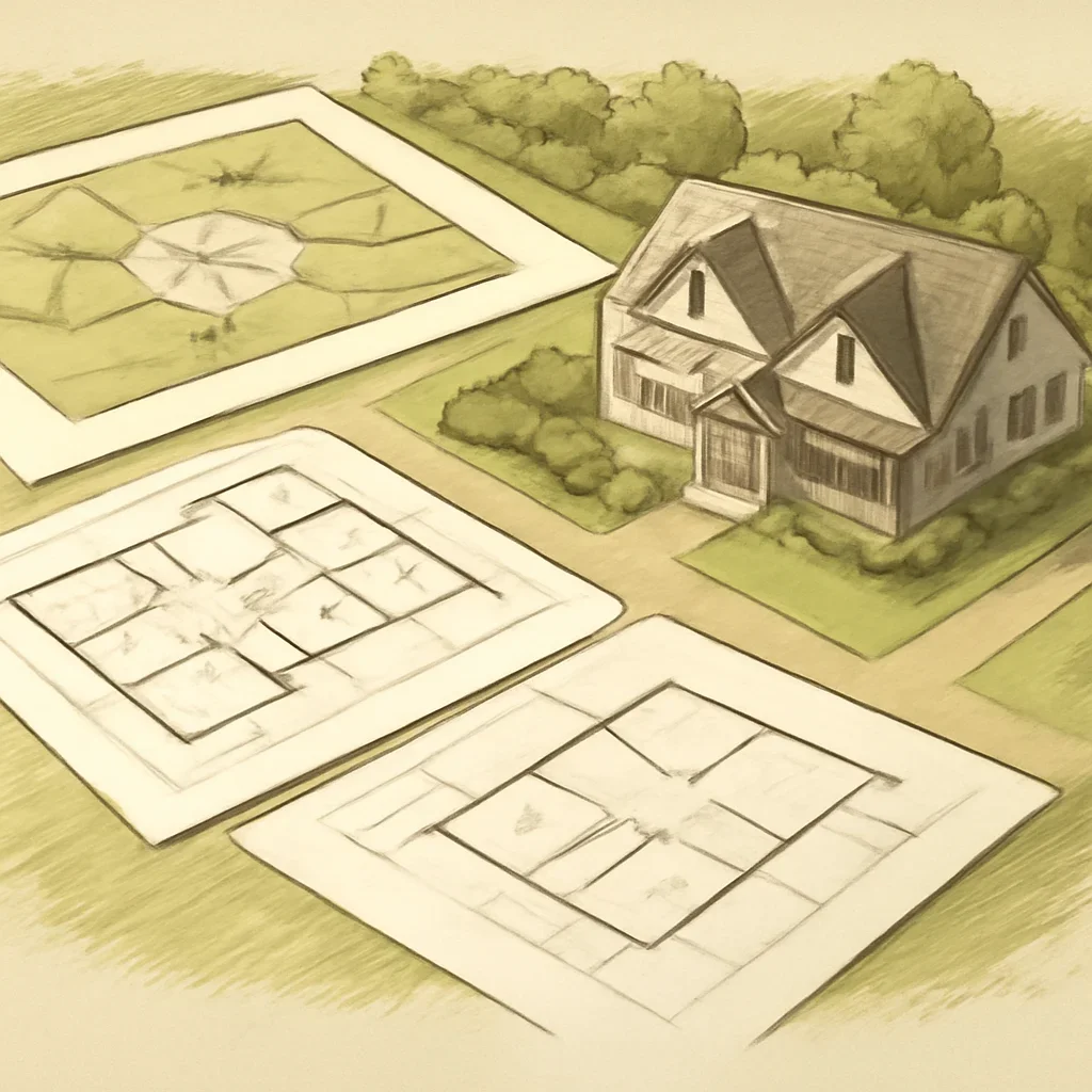 Custom Homes planning and site response illustration
