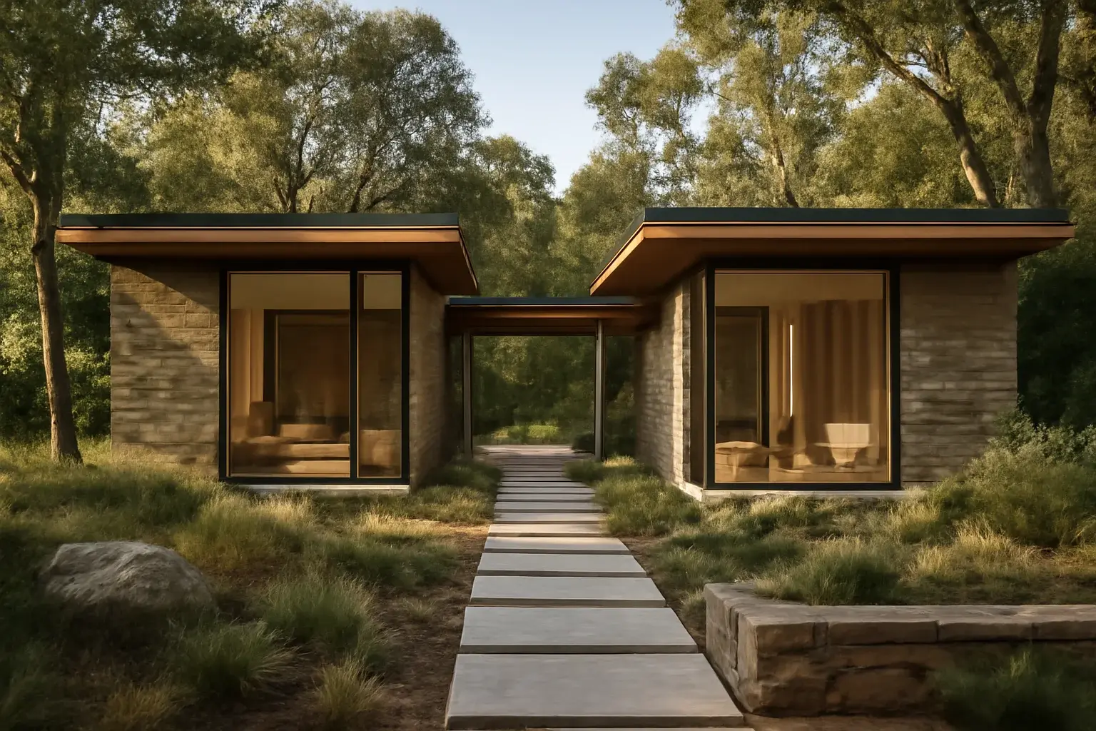 Guest Houses design-build residence with strong site connection