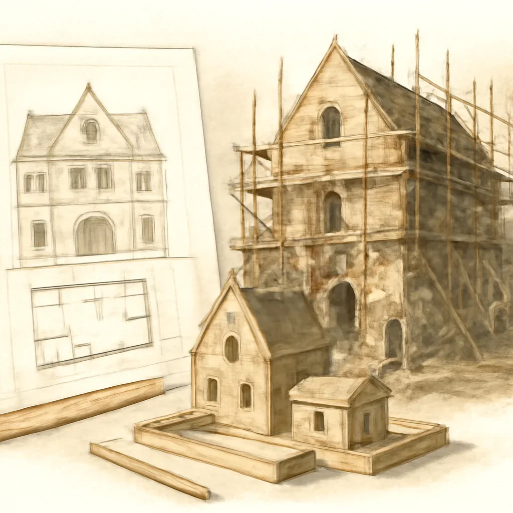 Historic Restorations planning and site response illustration