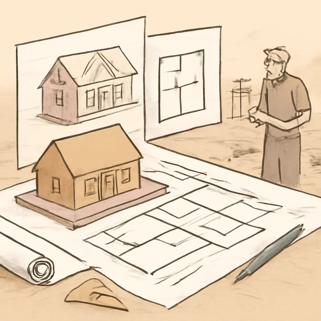 Renovations planning and site response illustration