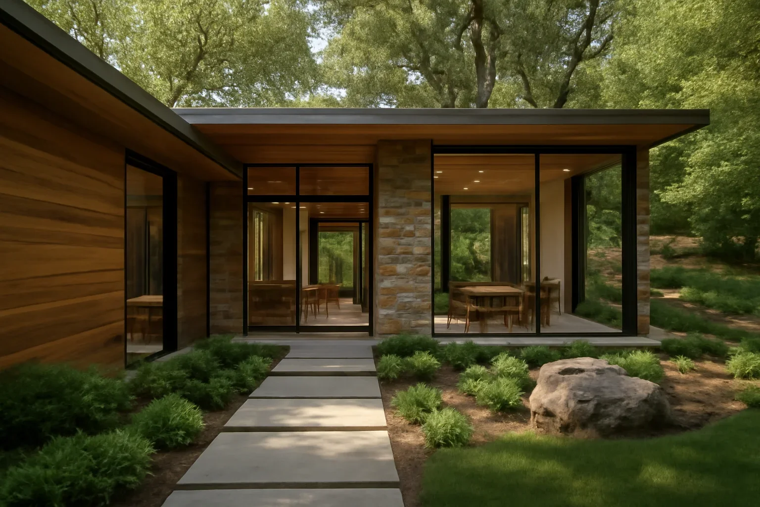 Renovations design-build residence with strong site connection